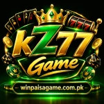 KZ77 Game logo with green and gold gaming design and WinPaisaGame website name